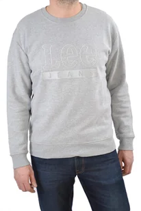 LEE VELOURS CREW GREY MELE BLUZA MĘSKA - Bluzy męskie - miniaturka - grafika 1