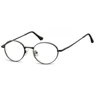 Okulary korekcyjne, oprawki, szkła - Okulary zerówki oprawki korekcyjne medium M299D czarny - miniaturka - grafika 1