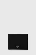 Portfele - Emporio Armani portfel męski kolor czarny - miniaturka - grafika 1