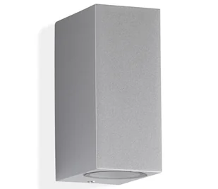 Telefunken 307004TF -LED Kinkiet zewnętrzny 2xGU10/5W/230V IP44 srebrny - Lampy ogrodowe - miniaturka - grafika 1