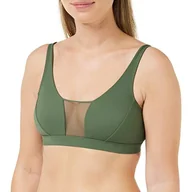 Biustonosze - Athena - Biustonosz damski Tiulowy bez fiszbin - Ultra miękki, oddychający i rozciągliwy - graficzny i przejrzysty styl, Khaki wędzone, S - miniaturka - grafika 1