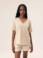 Piżamy damskie - Piżama damska Rossini Esotiq piaskowy beż M - miniaturka - grafika 1