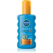Balsamy i kremy do opalania - Nivea Sun Protect & Bronze Spray do opalania SPF20+ 200ml - miniaturka - grafika 1