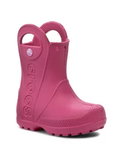 Buty dla dziewczynek - Crocs Kalosze Handle It Rain Boot Kids 12803 Różowy - grafika 1