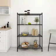 Szafy i regały magazynowe - vidaXL 4-poziomowy regał, 90x35x137 cm, czarny, 200 kg 324622 - miniaturka - grafika 1