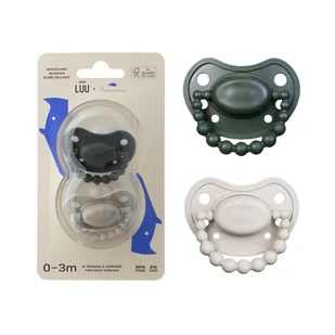 LUU - Smoczki pozycjonujące, WOODLAND WONDER + DUNE DELIGHT 0 + - Smoczki uspokajające - miniaturka - grafika 1