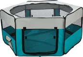 Klatki dla gryzoni - TRIXIE Wybieg przenośny dla kawii domowych / królików 150 x 65 cm - turkusowy / jasnoszary - miniaturka - grafika 1