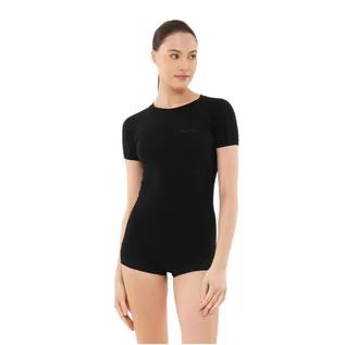 Koszulki sportowe damskie - Damska koszulka termoaktywna Viking Lockness Lady T-shirt full black - L - grafika 1