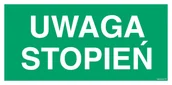 Systemy ekspozycyjne i znaki informacyjne - AC023 UWAGA STOPIEŃ, TS - PŁYTA TD FOTOLUMINESCENCYJNA; (400X200MM) - miniaturka - grafika 1