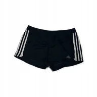 Spodenki damskie - Krótkie sportowe spodenki damskie czarne ADIDAS L - miniaturka - grafika 1