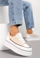 Trampki damskie - Różowe Trampki na Grubej Platformie Santtes - miniaturka - grafika 1