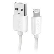 Kable - Kabel SBS USB-A - Lightning 1,5 w oplocie Biały - miniaturka - grafika 1