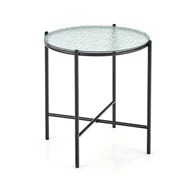 Ławy i stoliki kawowe - Stolik kawowy okrągły szkło ROSALIA-S Halmar - miniaturka - grafika 1