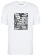 Koszulki męskie - Armani Exchange Męski T-Shirt Regular Fit NYC Image Tee, biały, XL - miniaturka - grafika 1