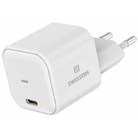 Ładowarka sieciowa Swissten GaN, 1x USB-C, 45 W, PD (22037010) Biała - Ładowarki do telefonów - miniaturka - grafika 1