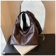 Torebki damskie - Skórzana torba na ramię - Brązowy - miniaturka - grafika 1