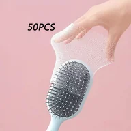 Inne - TEMU 50szt. Siatki do Czyszczenia Szczotek do Włosów - PEVA, Idealne dla Wszystkich Typów Włosów, Niezbędny Dodatek do Pielęgnacji Włosów - miniaturka - grafika 1