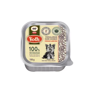 Karma mokra dla psa FOLK Mini Podhalańskie danie jagnięce szalka 100 g - Mokra karma dla psów - miniaturka - grafika 1