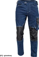 Odzież robocza - CERVA NEURUM DENIM - męskie spodnie robocze elastyczny jeans do pasa, 6 kieszeni, na metrówkę, na ołówek, na nóż, pierścień"D", 97 % bawełna , 3 % Spandex, 370 g/m2, TRIFIBETEX 56 - miniaturka - grafika 1