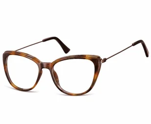 Oprawki korekcyjne okulary Kocie Oczy zerówki damskie CP121E ciemny szylkret - Okulary korekcyjne, oprawki, szkła - miniaturka - grafika 1
