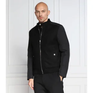 Les Hommes Wełniana kurtka | Regular Fit - Kurtki męskie - miniaturka - grafika 1