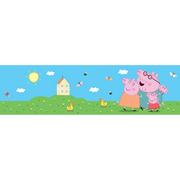 Wyposażenie pokoiku dziecięcego - Dekoracyjny pas samoprzylepny Peppa Pig Classic, 500 x 9,7 cm - miniaturka - grafika 1