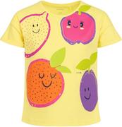 Bluzki dla dziewczynek - T-shirt z krótkim rękawem dla dziewczynki, z motywem owocowym, żółty 9-13 lat - miniaturka - grafika 1
