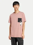 Koszulki męskie - adidas T-Shirt Lens Elevated Pocket Graphic JJ3927 Różowy Loose Fit - miniaturka - grafika 1