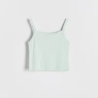 Koszulki dla dziewczynek - Reserved - Top na ramiączkach - jasnozielony - miniaturka - grafika 1