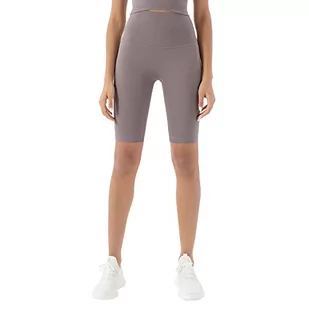 Damskie legginsy sportowe antycellulitowe spodenki do jogi z wysoką talią kolarskie Scrunch Butt spodenki do jogi kryjące Scrunch Butt Jogging Dance Course Gym, A-fioletowy przezroczysty, S - Legginsy - miniaturka - grafika 1