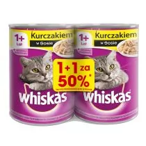 Whiskas Adult dla Kota KURCZAK W SOSIE Zestaw 2x 400g 425476-WHI-S-KUR-400 - Mokra karma dla kotów - miniaturka - grafika 1