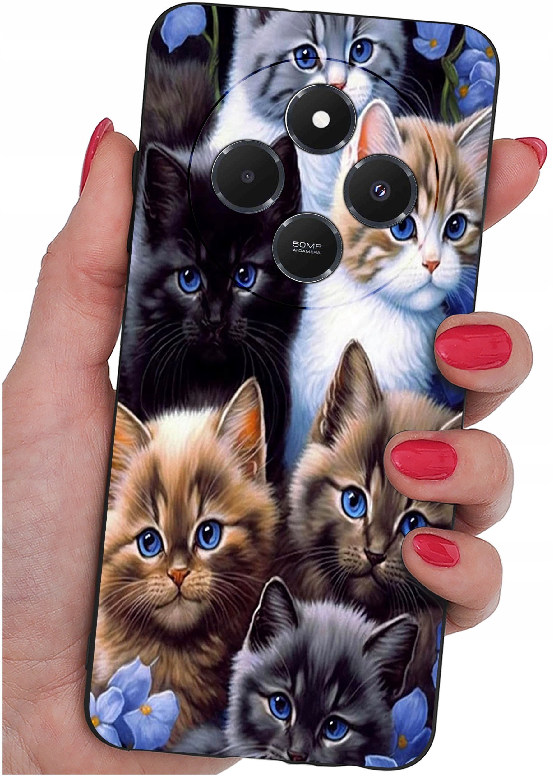 Etui do Xiaomi Redmi 14C WZORYSILIKONOWE MATT CASE + SZKŁO 9H