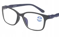Okulary korekcyjne, oprawki, szkła - Okulary korekcyjne niebieskie anty-blue plusy +1.5 - miniaturka - grafika 1