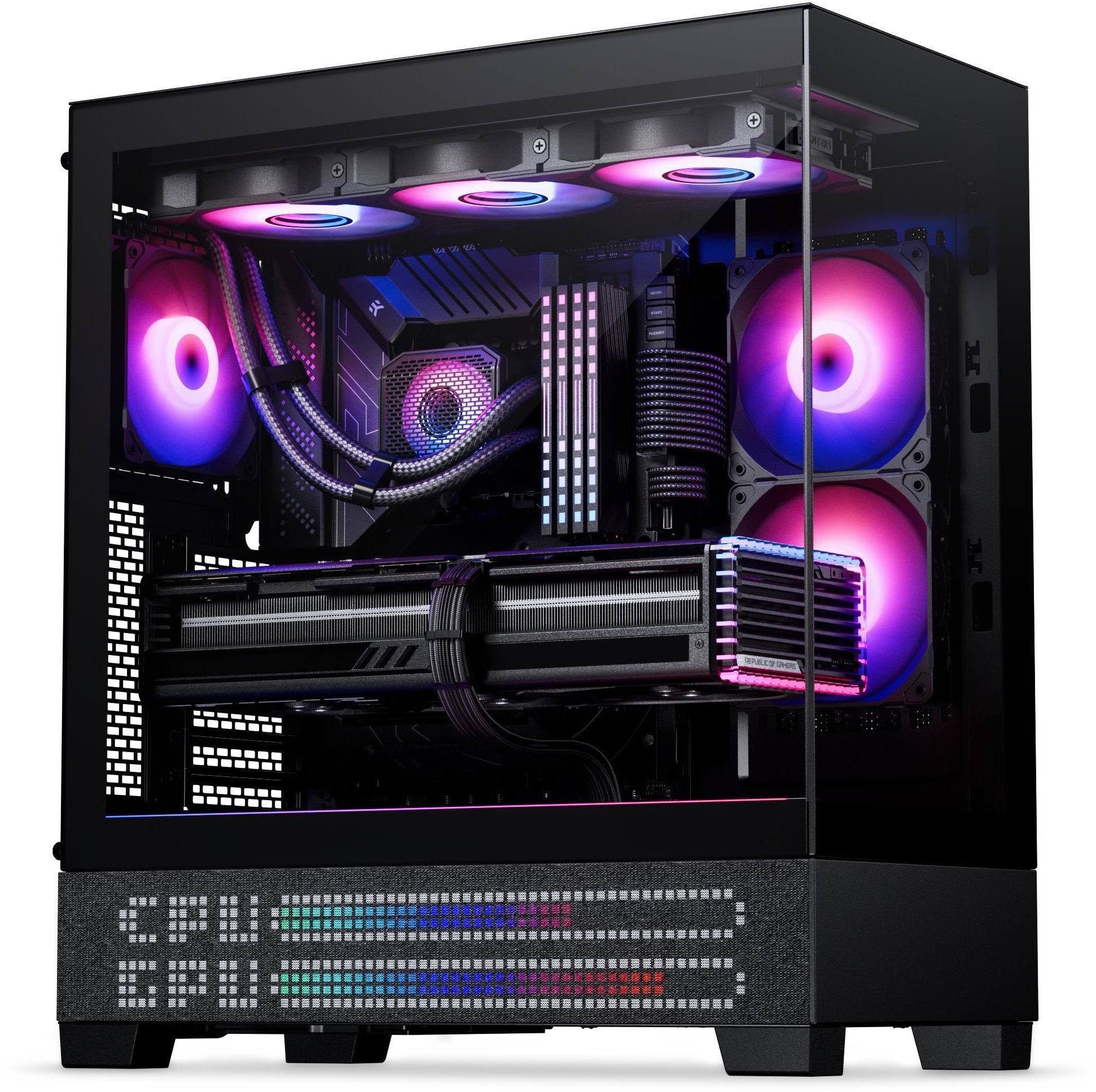 Obudowa Phanteks PHANTEKS XT View Matrix obudowa PC Midi-Tower E-ATX Tempered Glass Matrix LED czarny PH-XT523VM1_DBK01