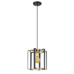 Primero lampa wisząca 1-punktowa czarna/złota PND-44003-1-BK-GD - Lampy sufitowe - miniaturka - grafika 1