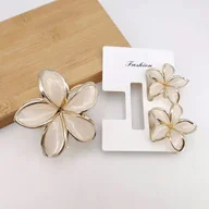 Ozdoby do włosów - TEMU Trzy złote koronkowe ozdobne plastikowe spinki do włosów w kształcie jajek - miniaturka - grafika 1