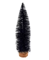 Choinki - Choinka Sztuczna Na Pniu Czarna Z Brokatem Wysoka 35 Cm - miniaturka - grafika 1