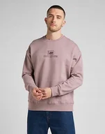 Bluzy męskie - LEE LOGO LOOSE SWS PURPLE STORM L84ITJ70 3XL - miniaturka - grafika 1