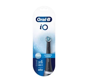 ORAL-B iO Ultimate Clean Black 4er iO Ultimate Clean Black 4er - Końcówki do szczoteczek elektrycznych - miniaturka - grafika 1