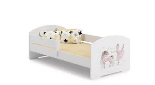 Łóżko dla dziecka, LUK, z barierką, z materacem, 140x70 cm - Łóżka dla dzieci i młodzieży - miniaturka - grafika 1