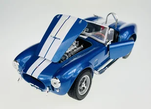 Welly 1965 Shelby Cobra 427 Sc Niebieski 1:24 Samochód Nowy Metalowy Model - Samochody i pojazdy dla dzieci - miniaturka - grafika 1