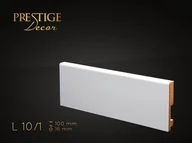 Listwy przypodłogowe - Listwa Przypodłogowa Mdf Lakierowana Wilgocioodporna 2500X100X12 L 10/1 Biała Prestige Decor - miniaturka - grafika 1