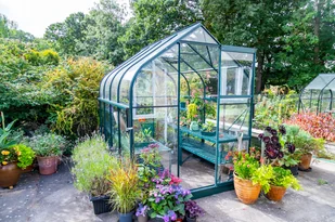 VITAVIA szklarnia ogrodowa ORION 5000, zielona (1,93 m x 2,57 m) + baza - Szklarnie ogrodowe - miniaturka - grafika 7