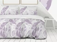 Pościel - Pościel 160x200 Ideal biała wrzosowa liście Premium Bielbaw 1 - miniaturka - grafika 1