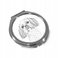 Lusterka do makijażu - Shih Tzu Lusterko kieszonkowe składane do torebki - miniaturka - grafika 1