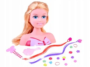 Lalka blond głowa do czesania fryzjer ZA3940 - Zabawy w naśladowanie dorosłych - miniaturka - grafika 1