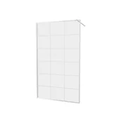 Kabiny prysznicowe - Kabina prysznicowa 120 x 200 Walk-in Frame White Wellneo - miniaturka - grafika 1