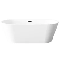 Wanny - Wanna wolnostojąca 170 x 80 cm LIMNOS, z syfonem CZARNY - miniaturka - grafika 1