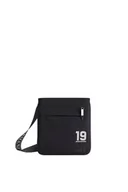 Torby męskie - Armani Exchange Men's Ninety-one, Front Logo Flat Crossbody, Navy Blue, granatowy - miniaturka - grafika 1