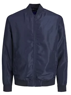 JACK & JONES PLUS Męska kurtka bomberka Jorpalma Bomberka, Navy Blazer, 4XL, granatowy blezer - Kurtki męskie - miniaturka - grafika 1